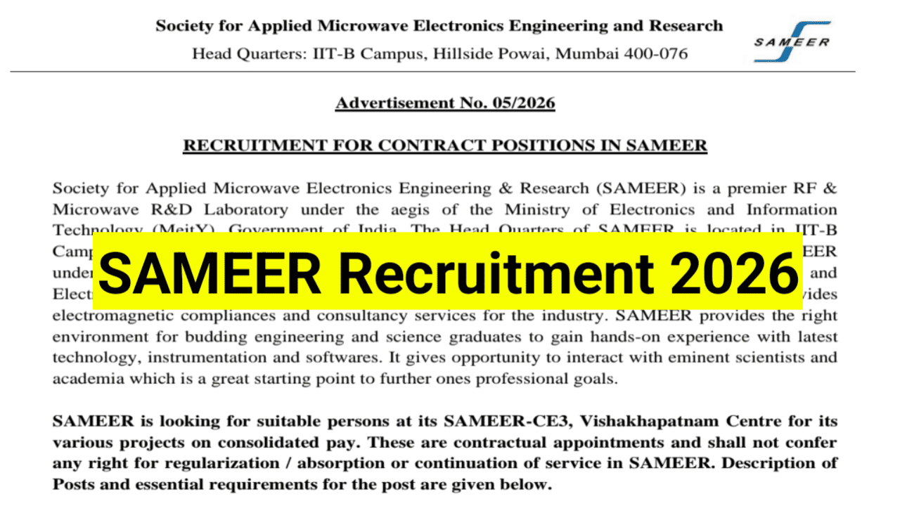 SAMEER-Recruitment-2026